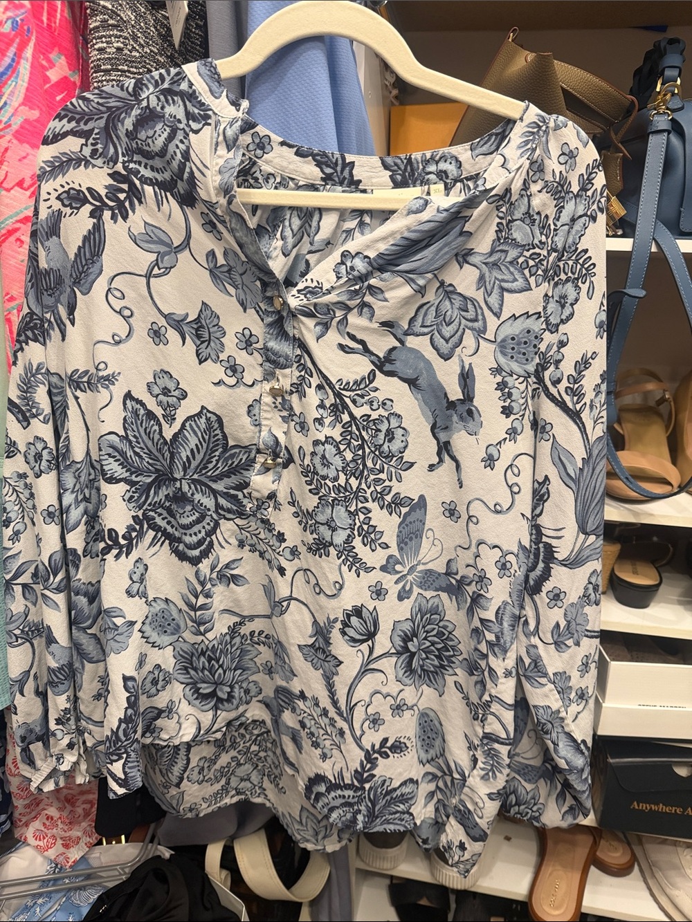 Spartina silk blouse